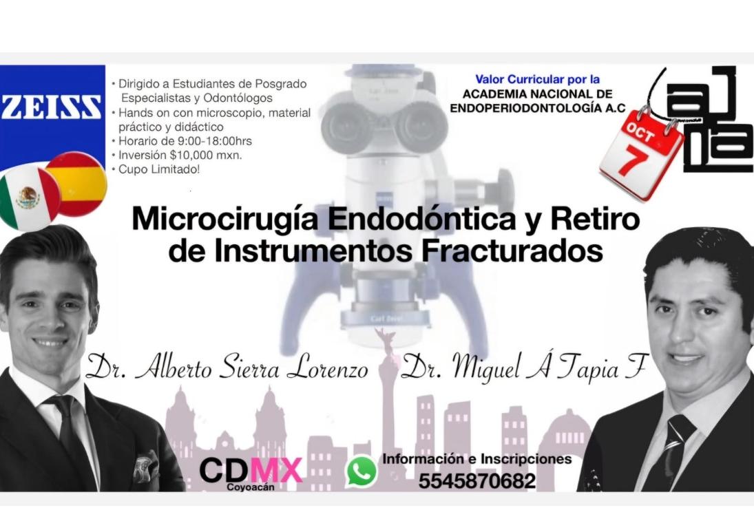 CURSO: Microcirugía Endodóntica y Retiro de Instrumentos Fracturados